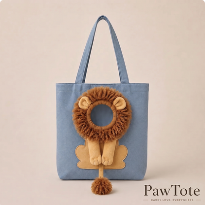 PawTote™ Lion Shoulder Bag – Cute Animal Tote Bag