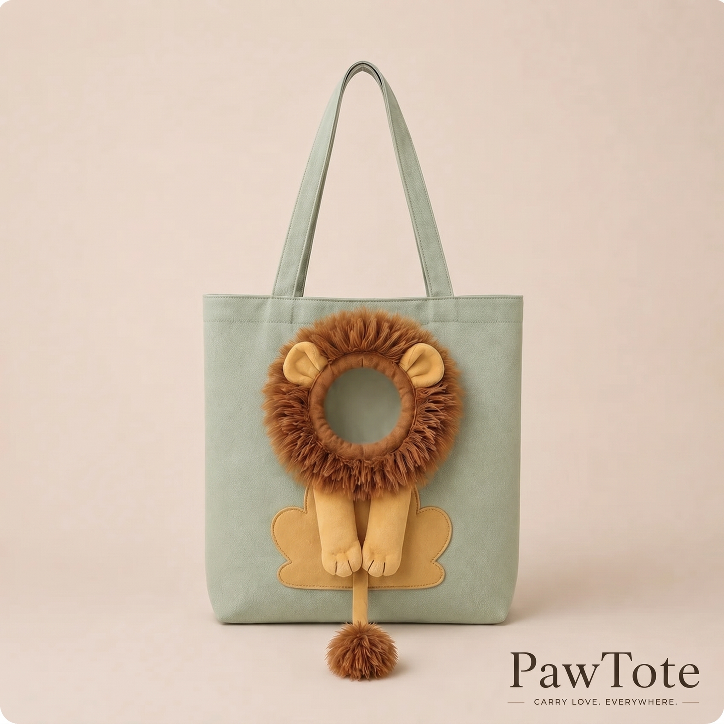 PawTote™ Lion Shoulder Bag – Cute Animal Tote Bag