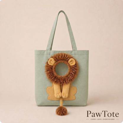 PawTote™ Lion Shoulder Bag – Cute Animal Tote Bag