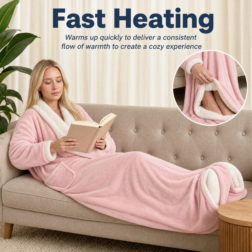 Warmly Heated Blanket™ – Wearable Electric Heated Blanket with Adjustable Heat