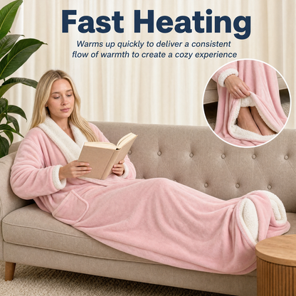 Warmly Heated Blanket™ – Wearable Electric Heated Blanket with Adjustable Heat