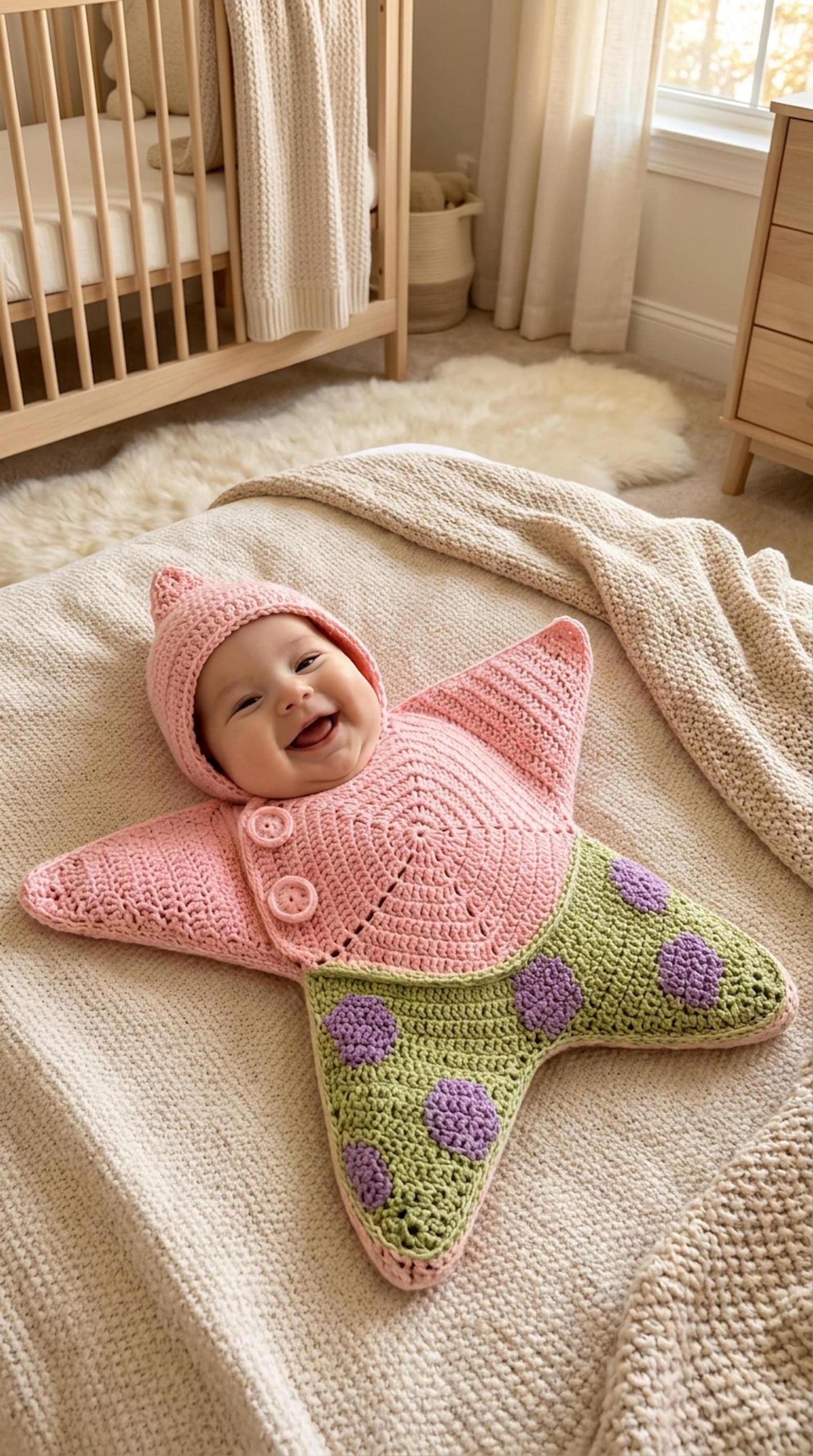 Funny Costume for Babies – Plush Halloween Star Outfit with Hat