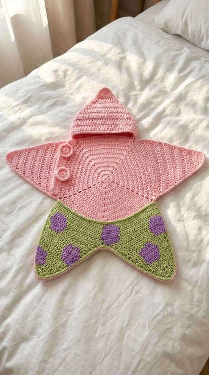 Funny Costume for Babies – Plush Halloween Star Outfit with Hat