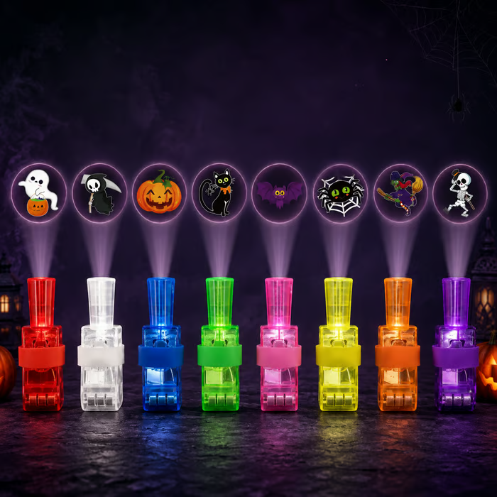Halloween Finger Projector Lights – 36 PCS Mixed Set | 6 Spooky Patterns