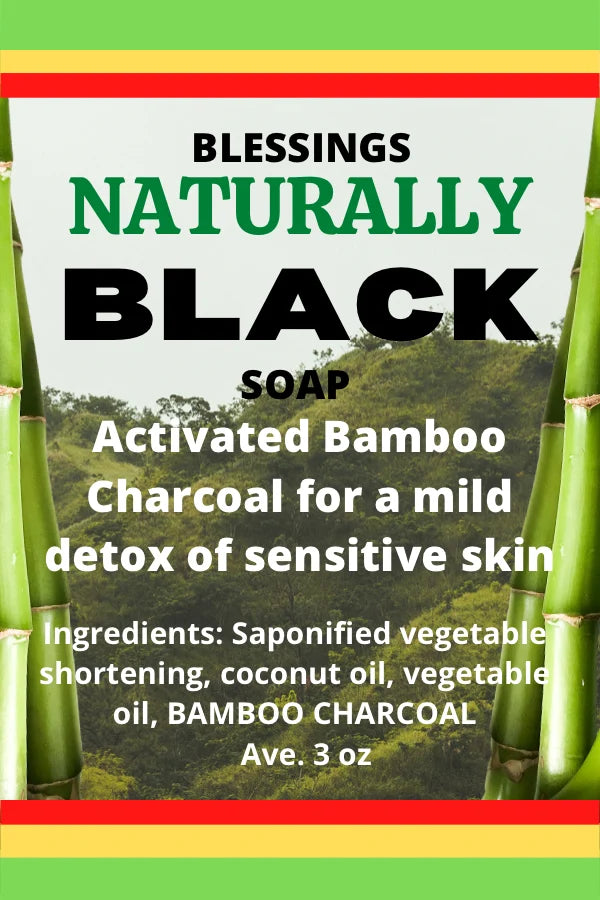 Bamboo Charcoal Naturally Black Soap – Unscented Natural Bar