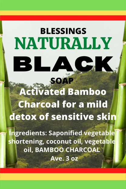 Bamboo Charcoal Naturally Black Soap – Unscented Natural Bar