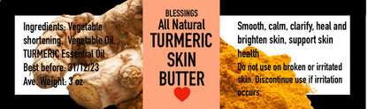 All Natural Turmeric Skin Butter – Soothe Inflamed Skin & Fade Dark Spots