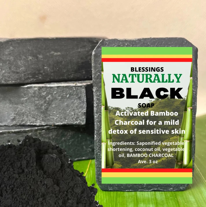 Bamboo Charcoal Naturally Black Soap – Unscented Natural Bar
