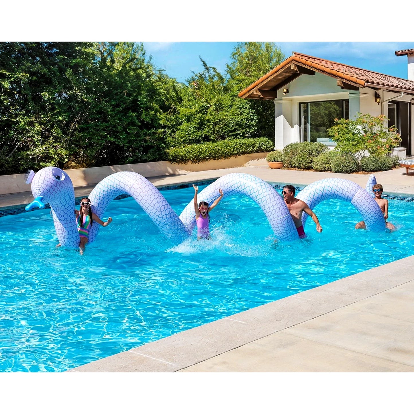 Giant Inflatable Animal Float – Caterpillar / Snake | Oversized Pool Float