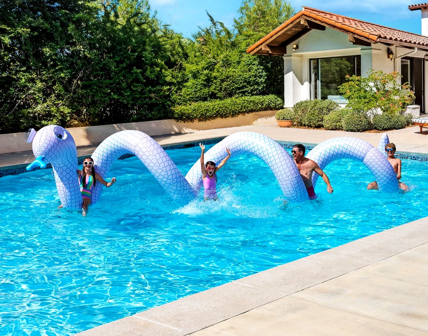 Giant Inflatable Animal Float – Caterpillar / Snake | Oversized Pool Float