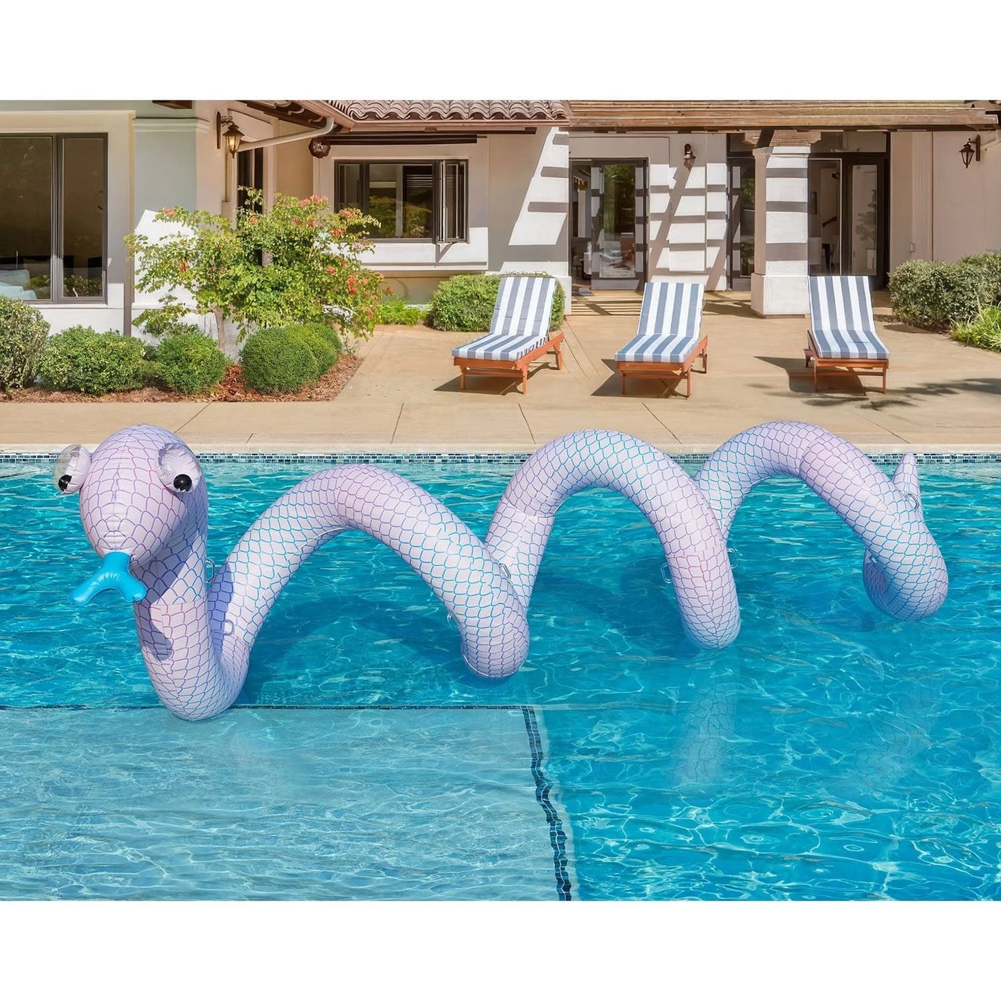 Giant Inflatable Animal Float – Caterpillar / Snake | Oversized Pool Float