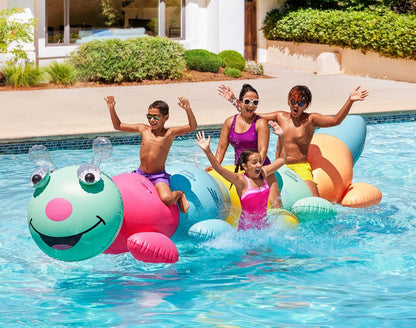 Giant Inflatable Animal Float – Caterpillar / Snake | Oversized Pool Float